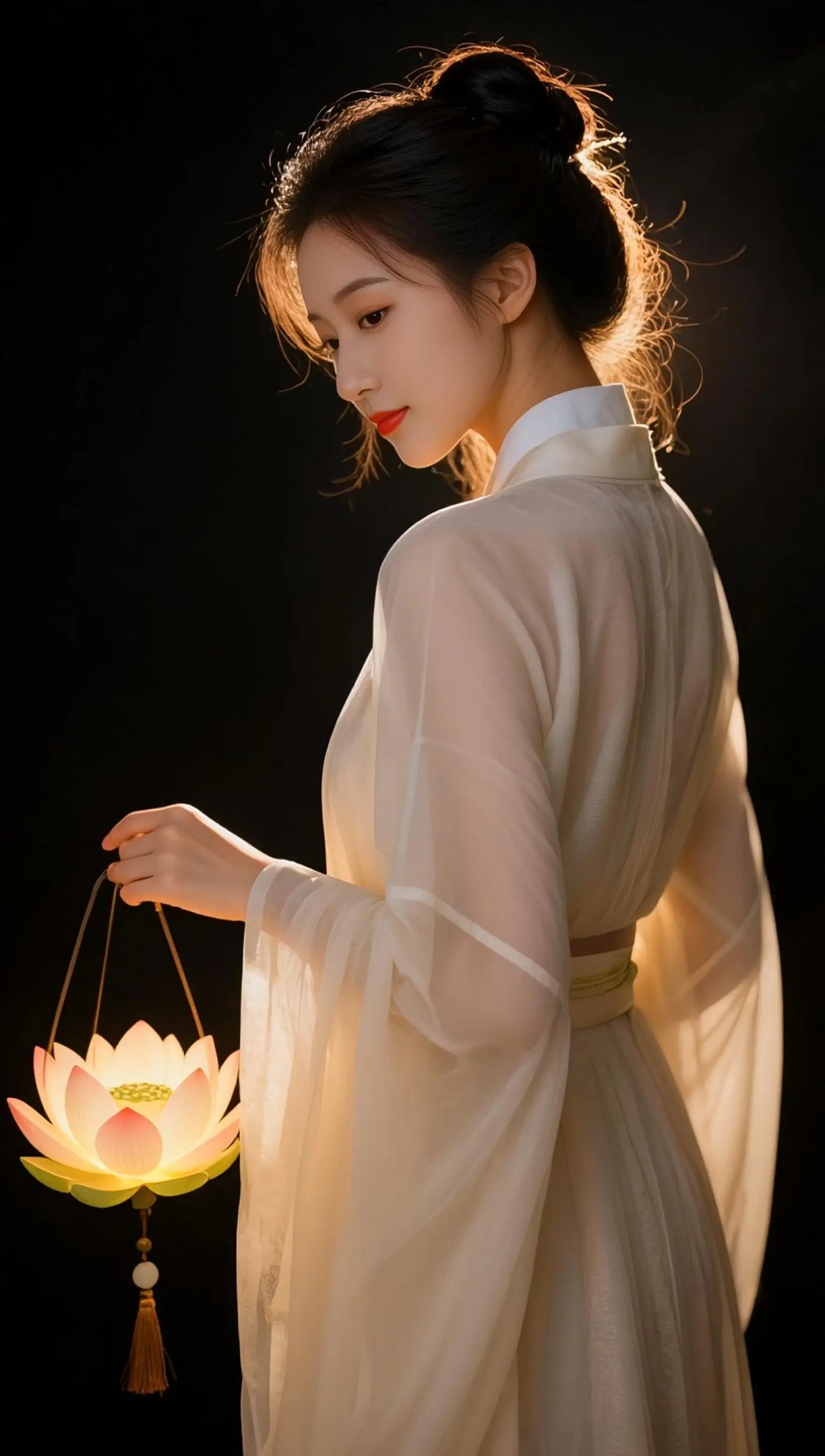 AI古风持灯写真 随变ai随便玩