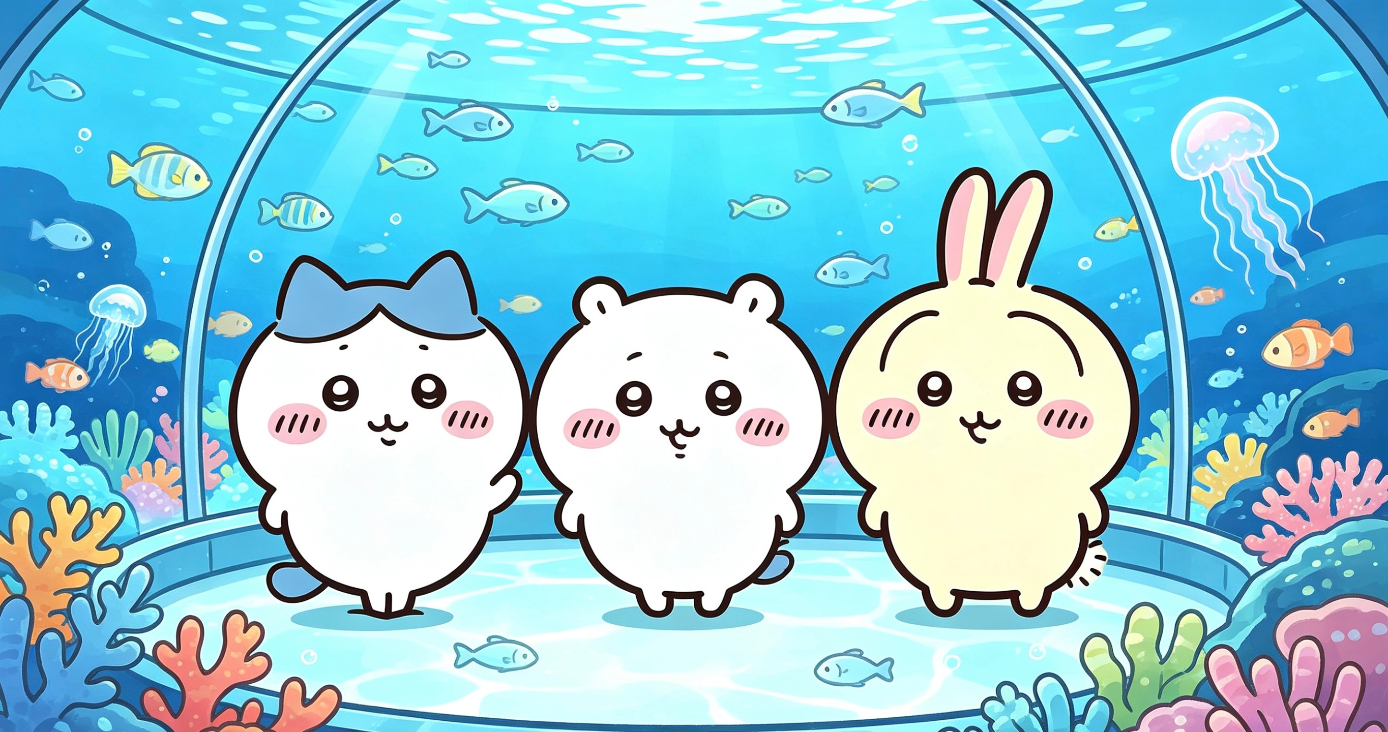 chiikawa吉伊卡哇灵感共创夏日企画夏天当然要去海洋馆呀
