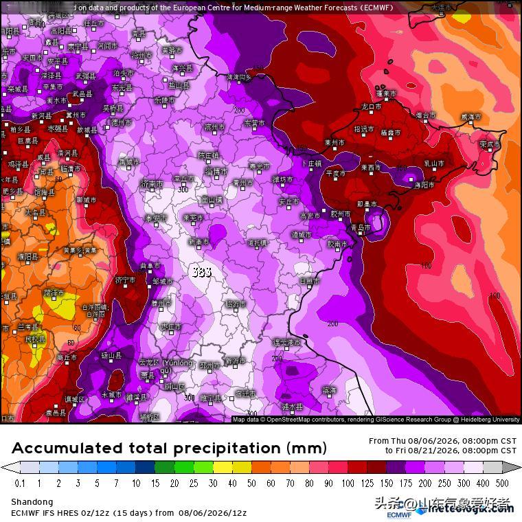 【最新:天气格局大转折，数值模型预测山东将迎极端暴雨！】

随着台风逐渐靠近我国
