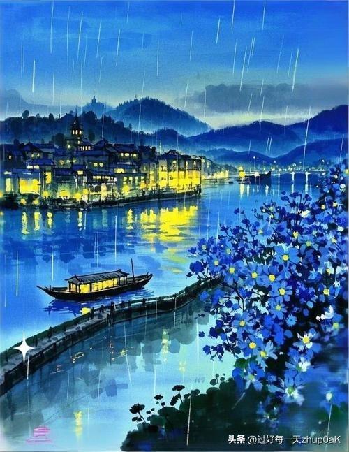 《月夜听雨枕上作》
——清·张问陶
微凉侵枕梦徘徊，
不借葵蒲气已开。
知有奇云