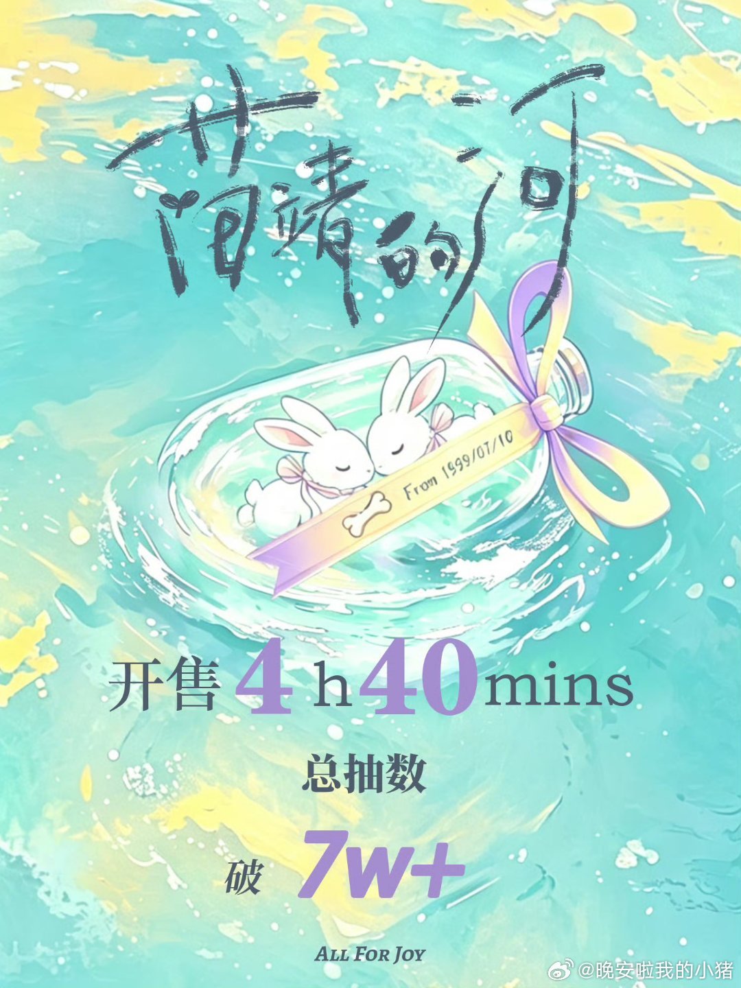张婧仪ccl战报，开售4h40min 总抽数破7w 