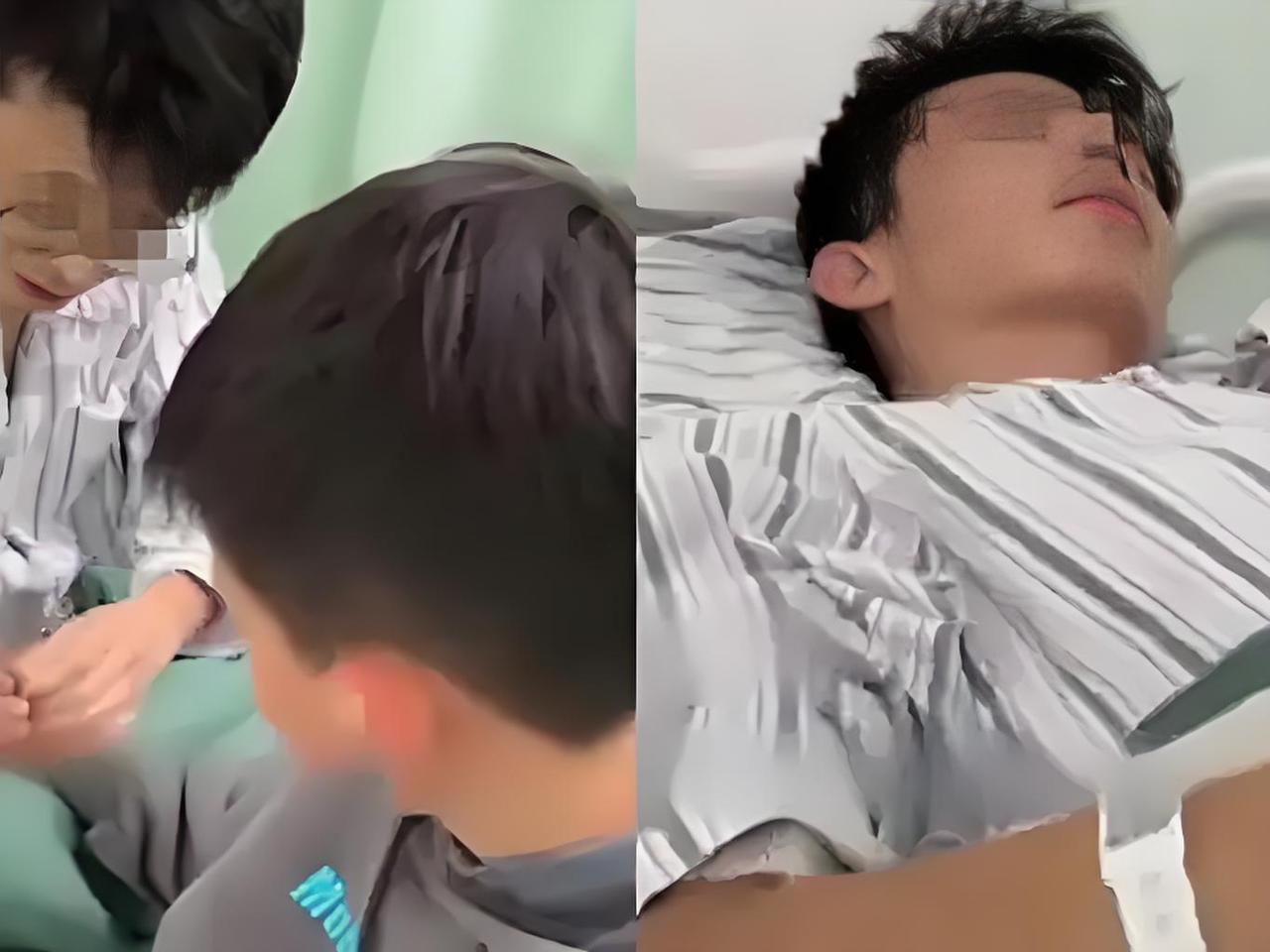 破防了！38岁病危父亲颤抖着给娃剪指甲，癌痛熬2月没哭，见孩子瞬间泪崩！
这段河