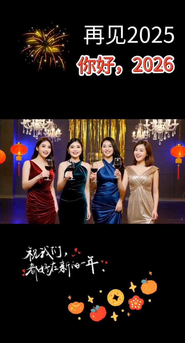 再见2025。
你好，2026。祝我们，却新的年：再见2025。