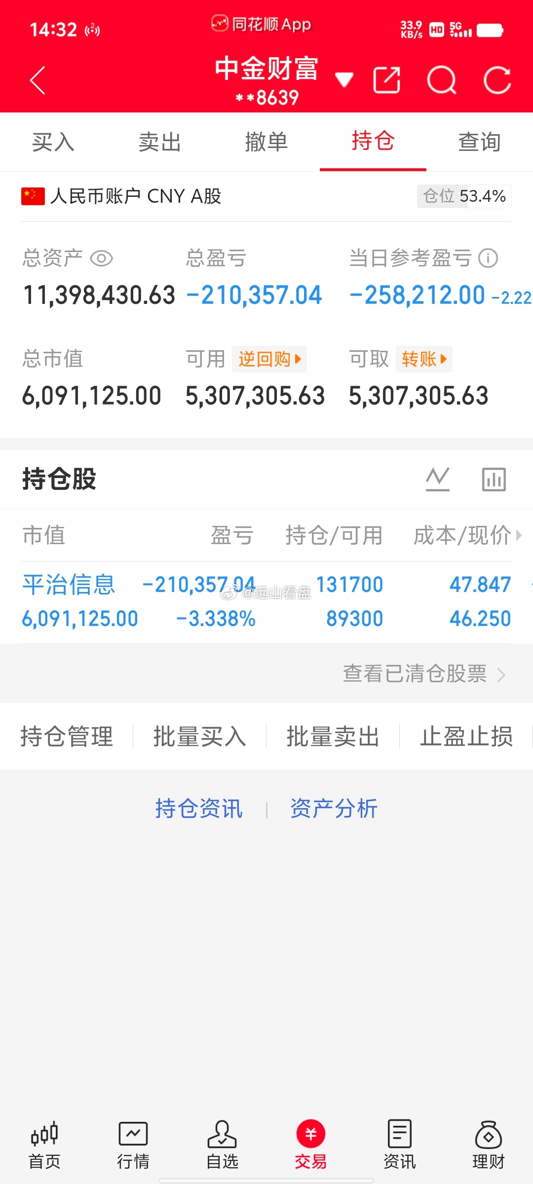 300万本金，目标1年做到1500万，1年翻五倍，欢迎各位前来验证！（第71天）