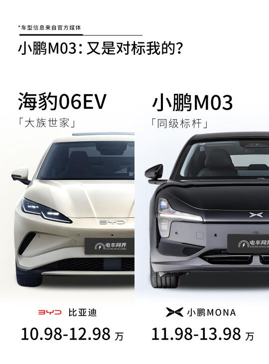 10.98万起 海豹06EV上市🚗竞争小鹏M03