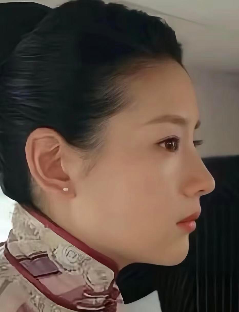 董洁侧颜太美了好完美的直鼻 