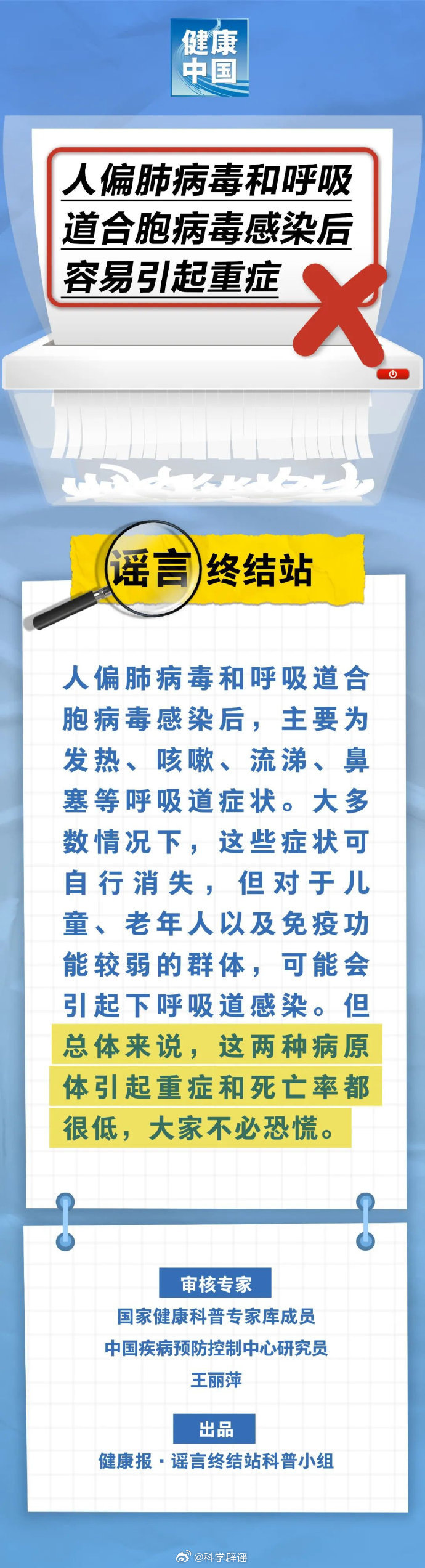 【人偏肺病毒和呼吸道合胞病毒感染后容易引起重症？[疑问]】 科学辟谣1月科学领域