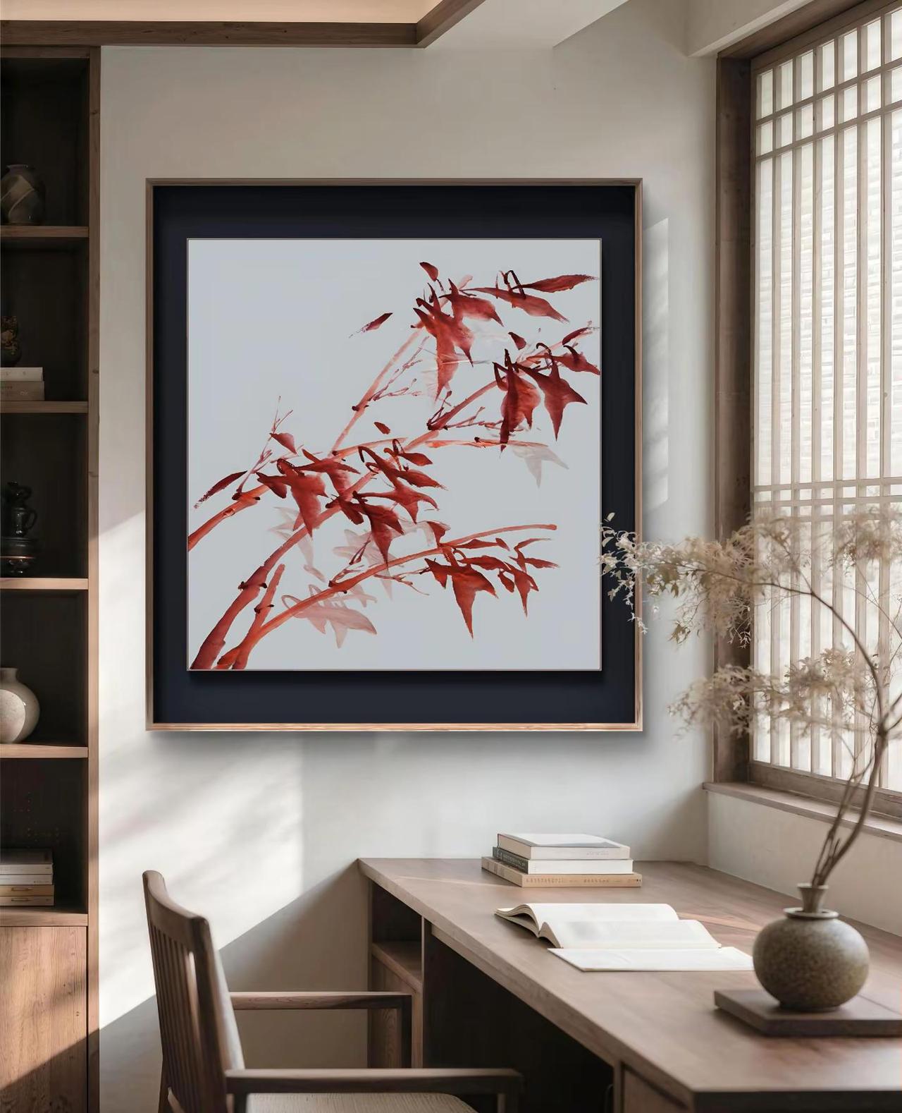 红竹。国画花鸟 写意竹子 国画竹子