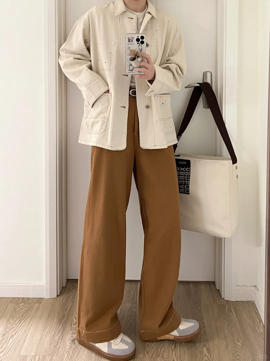 春夏复古｜麻本色工装牛仔衬衫+焦糖棕牛仔裤