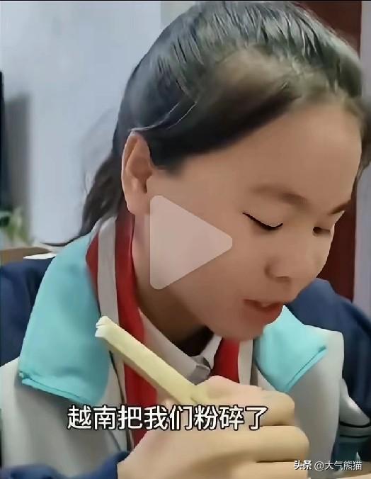 看到这真是热血沸腾啊！
一个十多岁的小女孩儿和她越南籍的母亲讨论中越关系，两人分