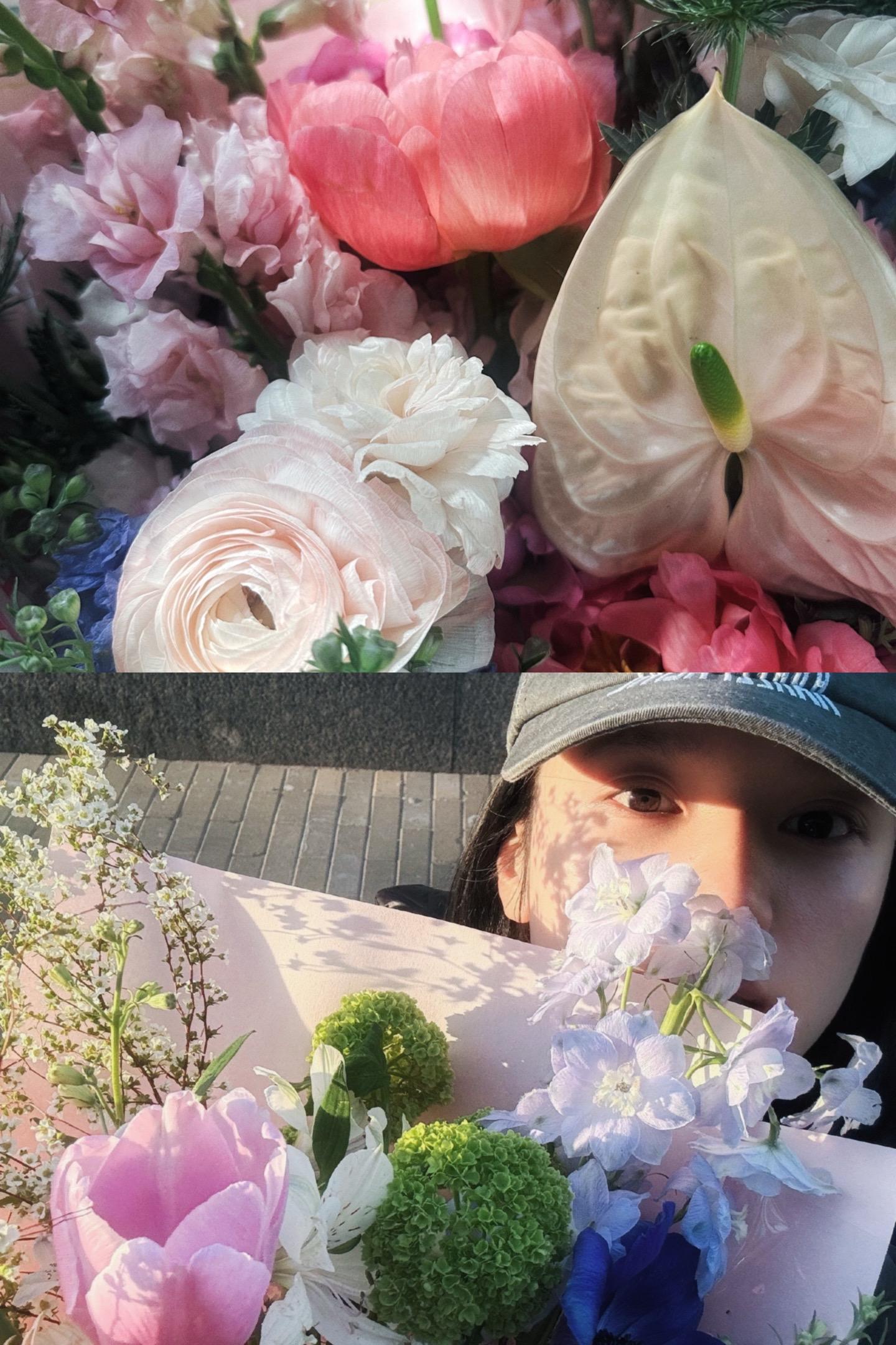 张婧仪完全是花神降临 