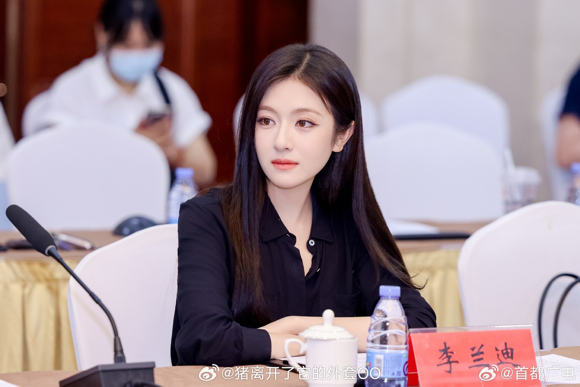李兰迪喀什恋歌研讨会现场图，高智感体制内女性，这么简单的穿着就好美！！