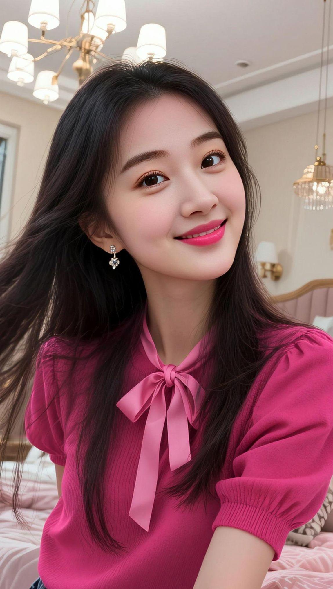 AI温馨卧室自拍 抖音ai创作 甜妹 美女 颜值