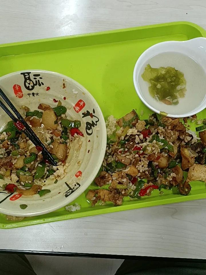 都是肉，而且米上都是酱料，全部吃完不知道血脂血压要升高多少，