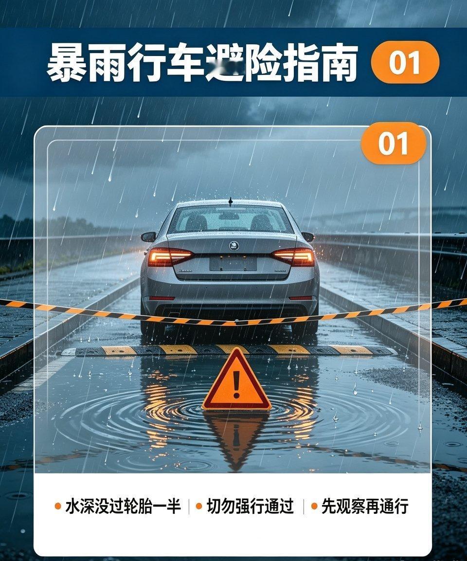 暴雨天气出行多留心，这份行车避险指南收藏好，平安最重要！汽车资讯暴雨安全出行