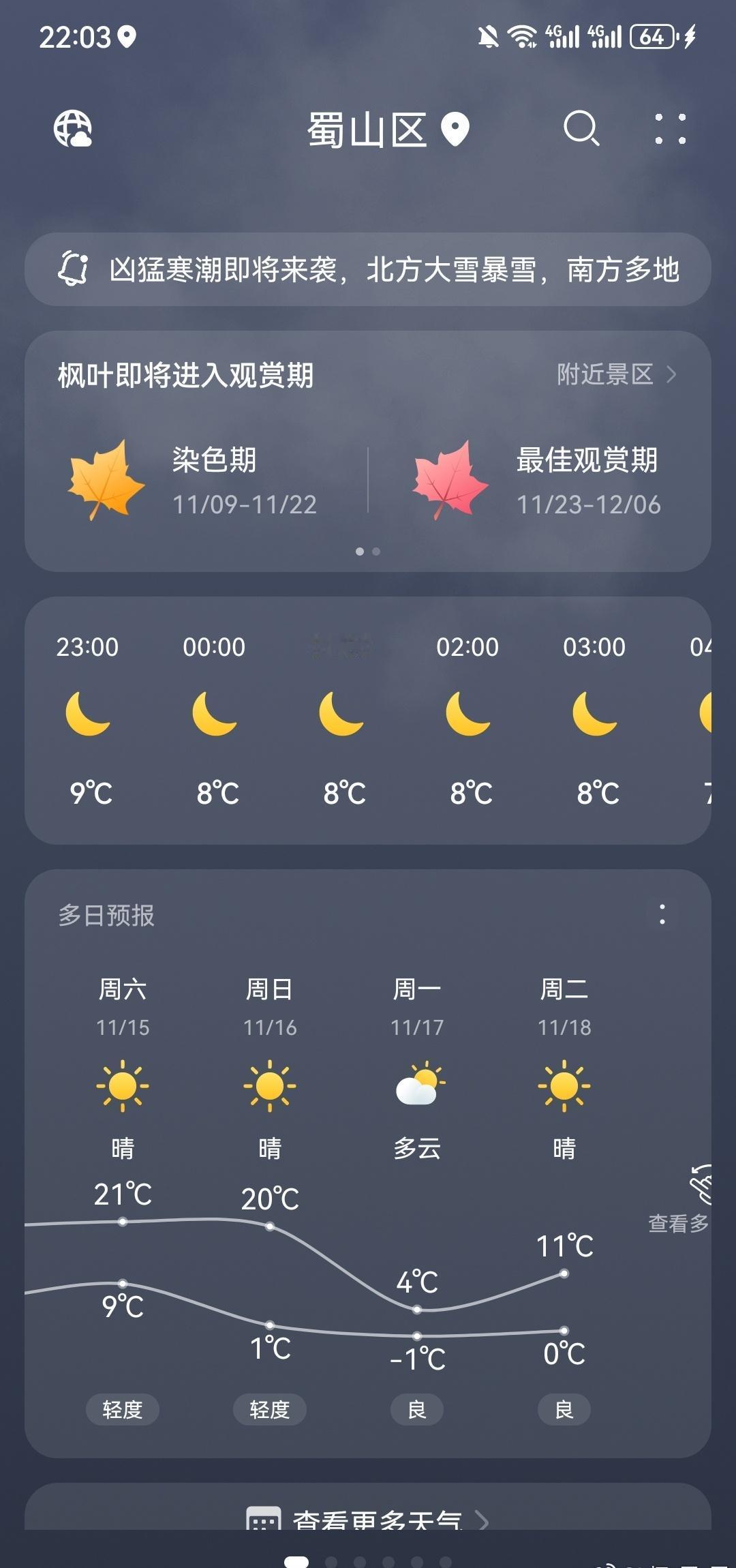 才注意这天气，吓人啊！断崖式降温，从20度直接降到底了