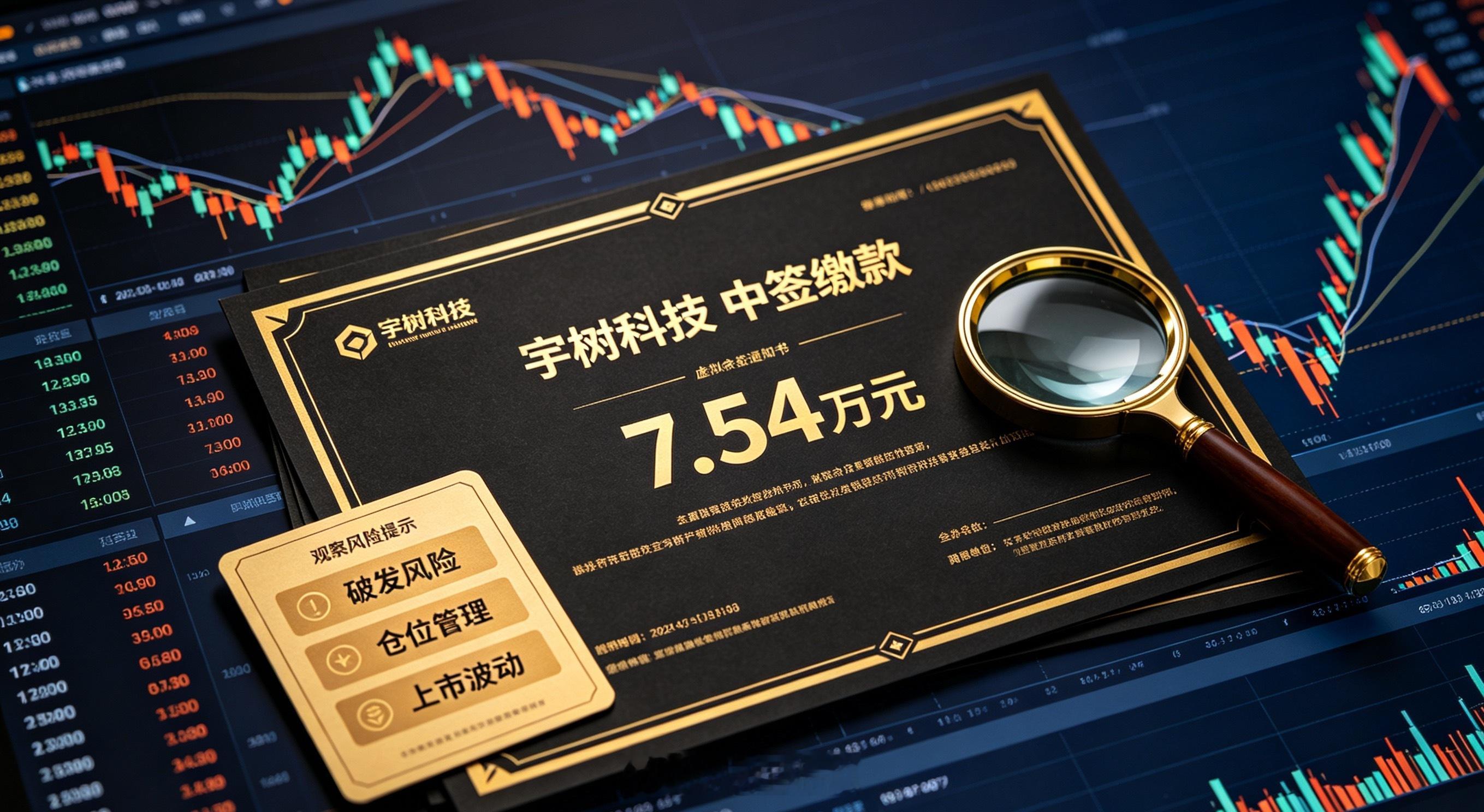 宇树科技中一签需缴7.54万元不少人看到7.54万缴款被吓到，其实放在科创板语境