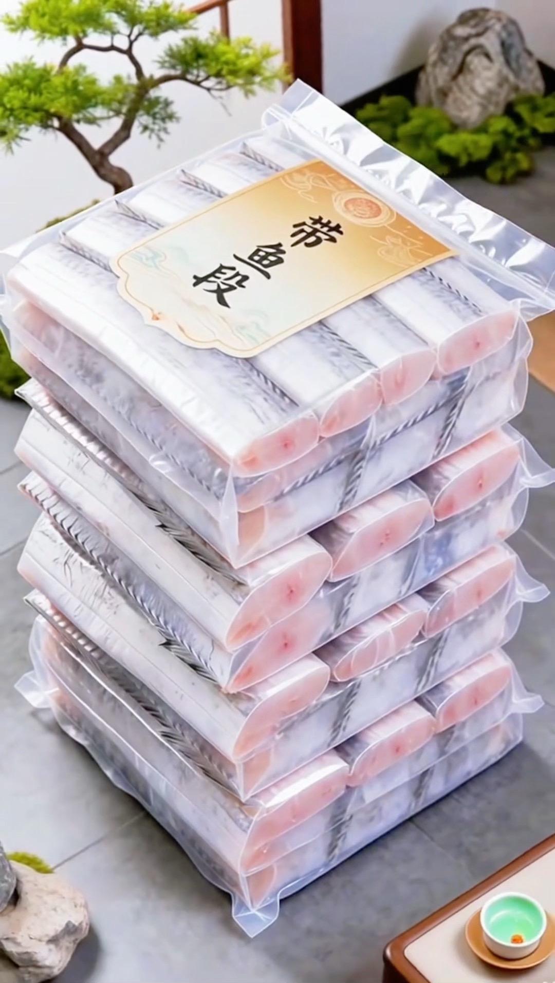 宝子们！挖到超划算的新鲜带鱼段～39.9能抱走整整5斤，分量扎实到我眼...