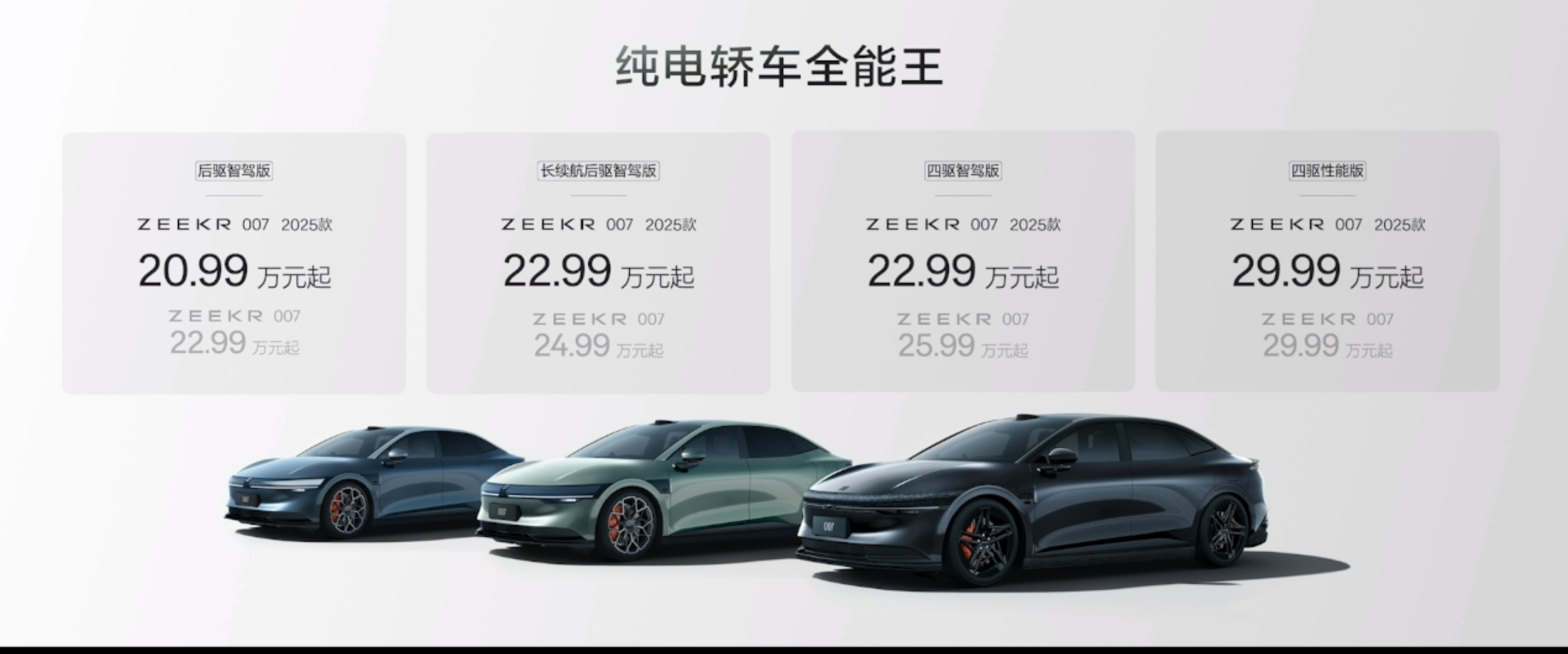 极氪007 25款相比老款不但配置升级，售价还降了不少…[赞] ​​​