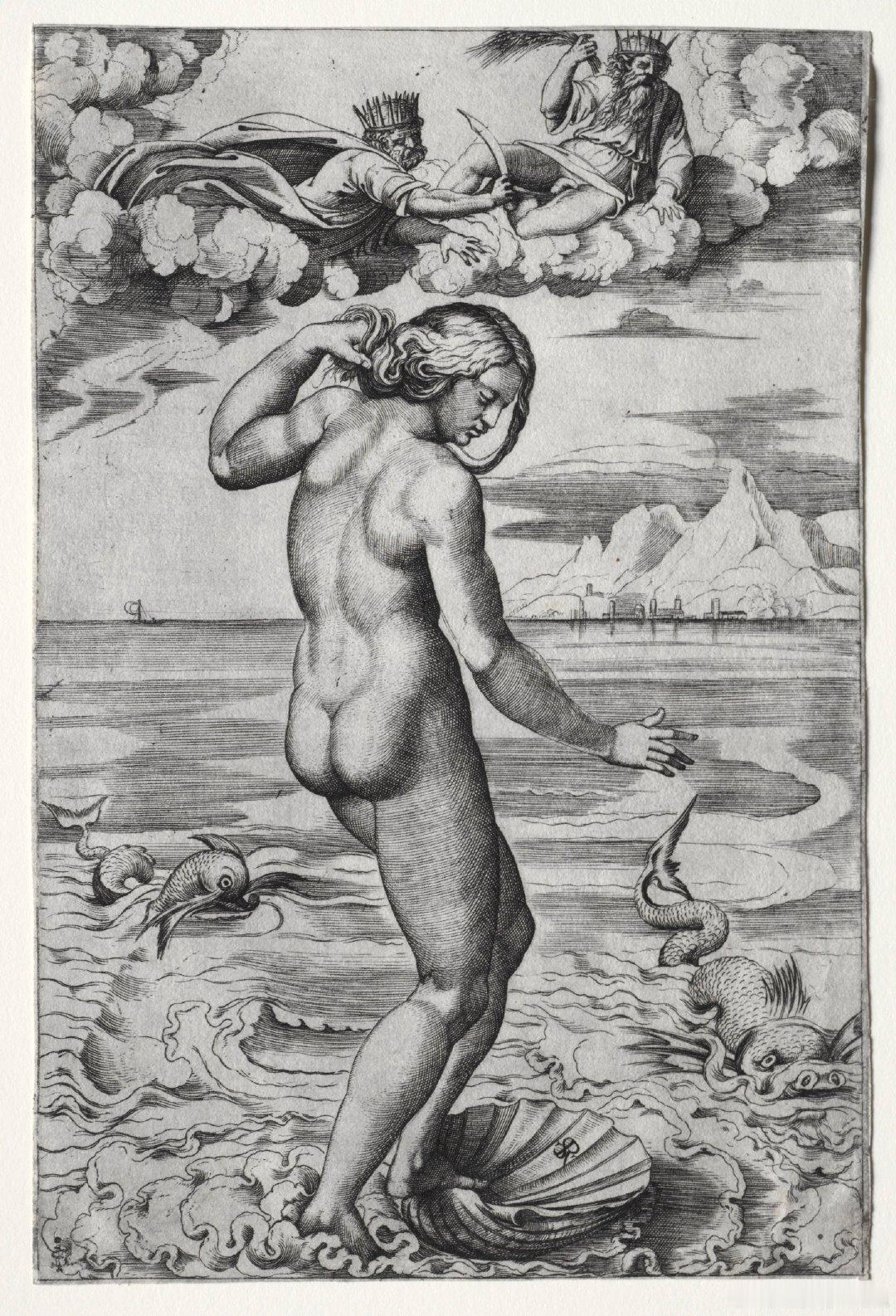 #西洋历史文化鱼缸[超话]# 意大利版画家Marco Dente（1493–15