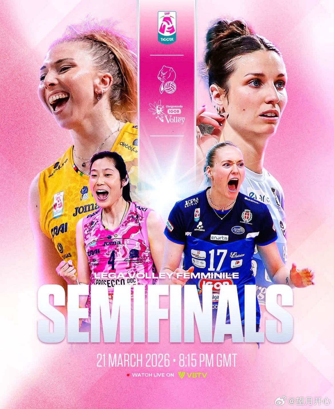 中国女排  国际排联预告意甲半决赛海报朱婷留洋第七季世界女排新闻中国女排朱婷