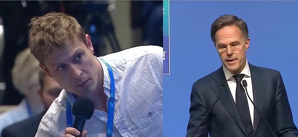 丹麦记者质问北约秘书长吕特：

"你坐在唐纳德·特朗普旁边，就在那些他谈论征服格