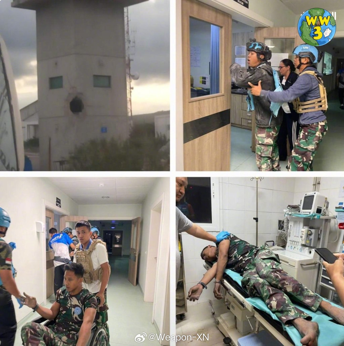 #巴以冲突# 2名印尼维和人员在黎巴嫩受伤——据印尼媒体报道，一辆以军坦克向黎巴