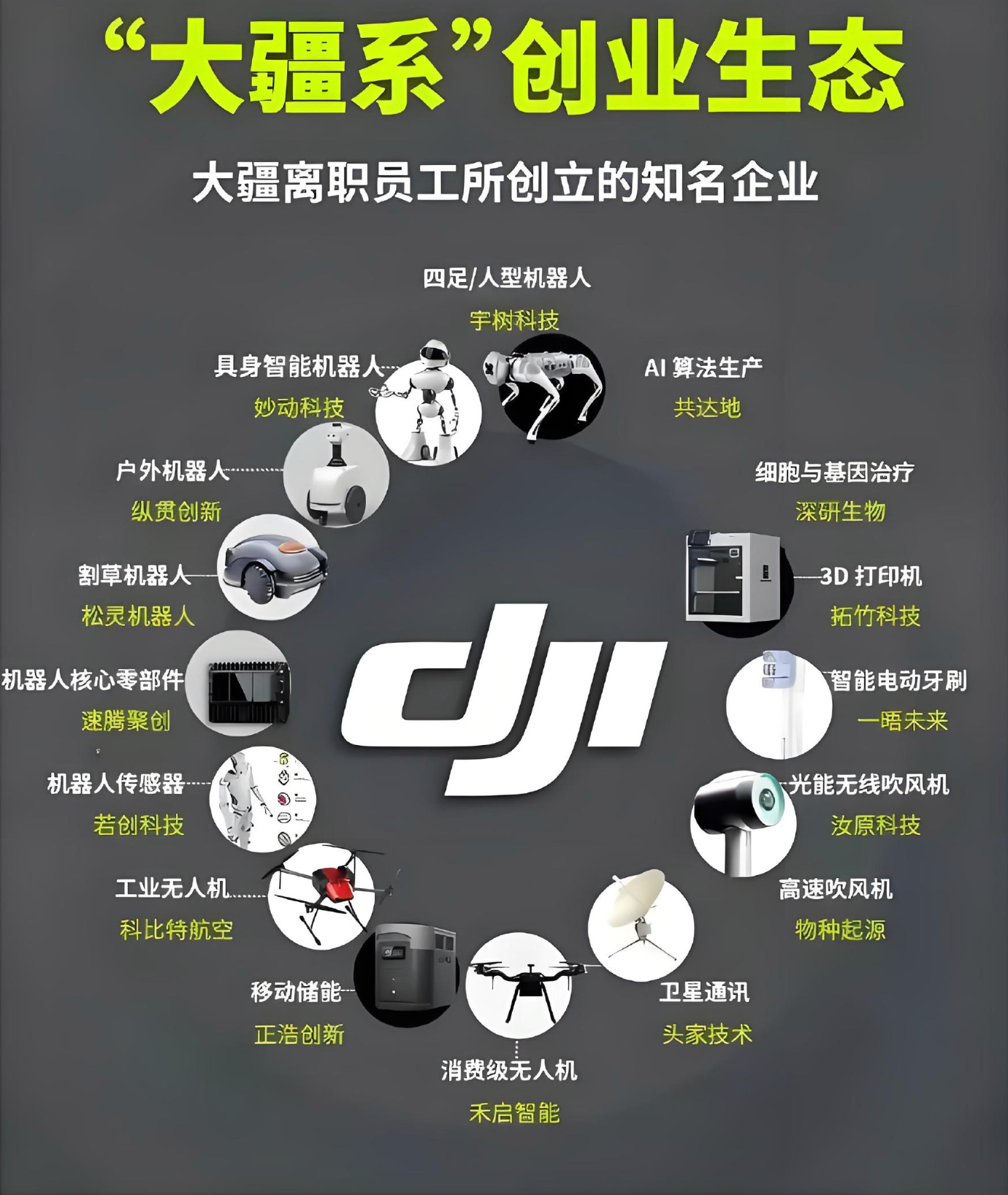 曾有人开玩笑说：“现在深圳的硬科技创业，只有两种公司——大疆人做的，和大疆人投的