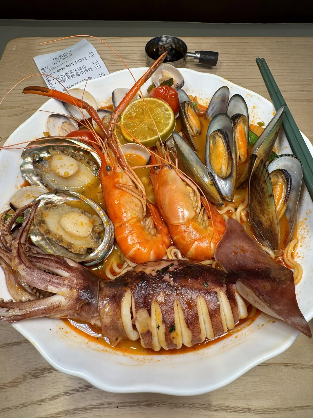 深圳大鱿鱼海鲜面🍜你很惊人