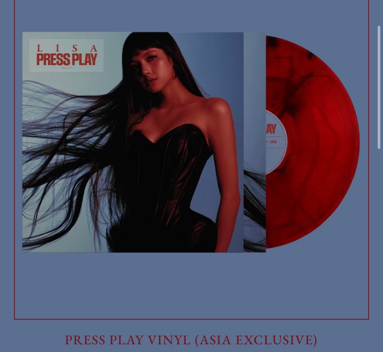 LISA 最新 EP PRESS PLAY 红色胶片将会是是亚洲独家 