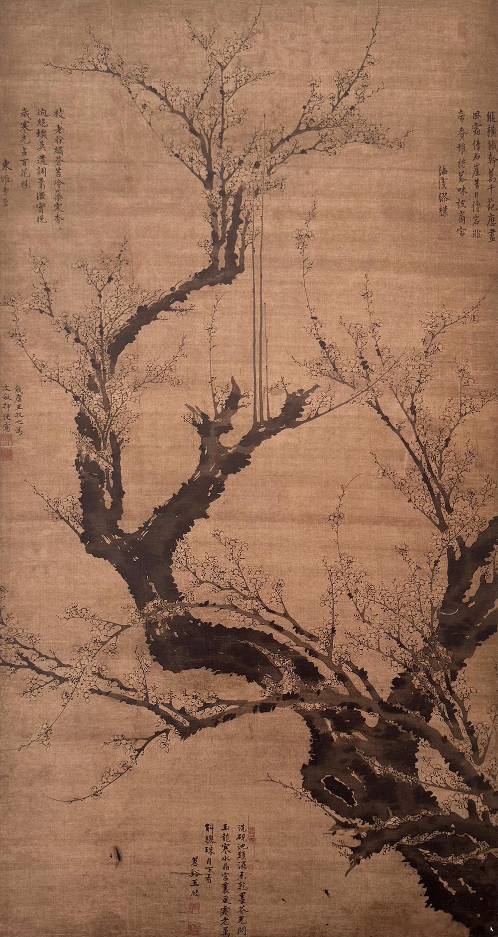 国史古风 【中华名画欣赏 《梅花图》（王谦）】        《梅花图》是明代画