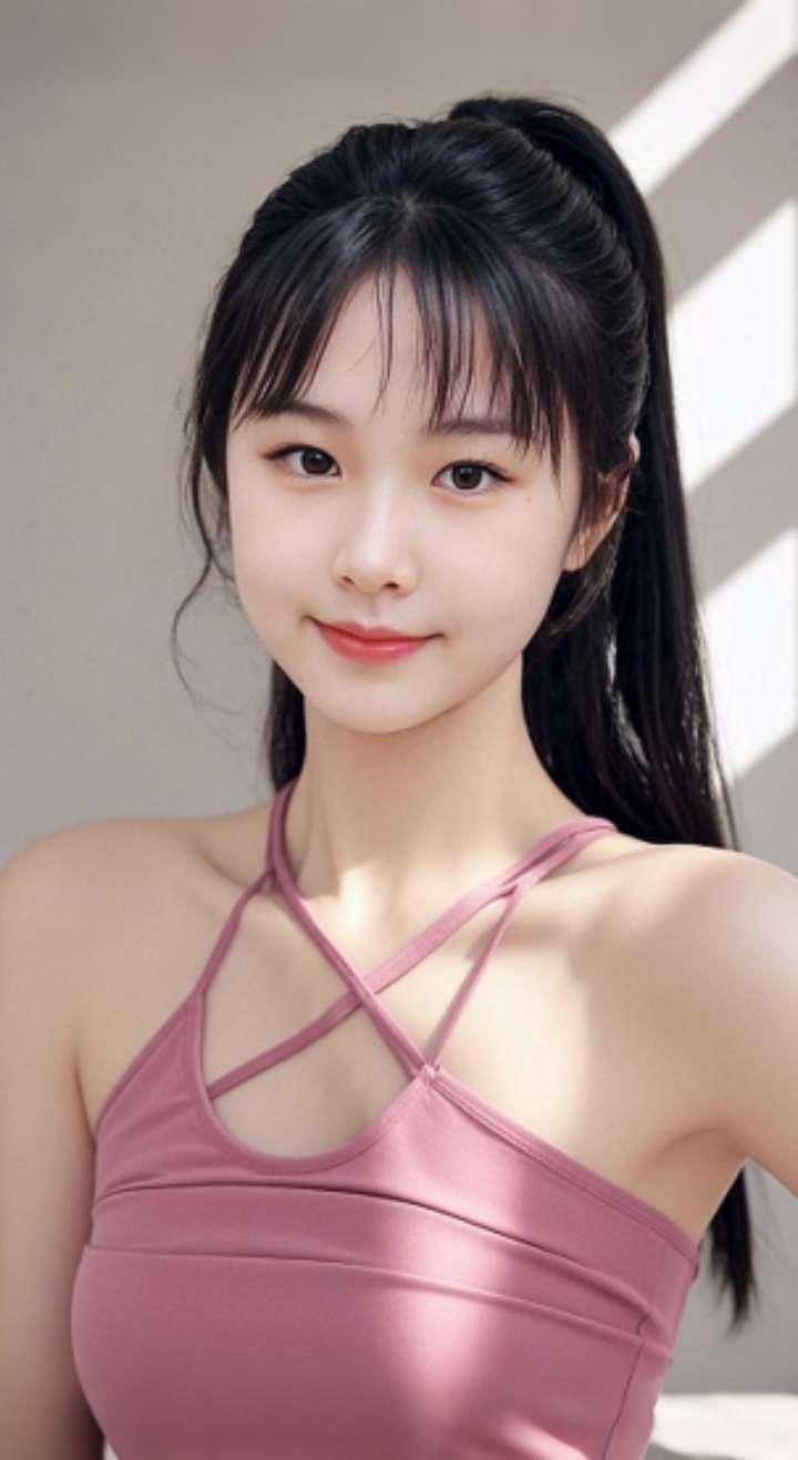 AI扩图 AI柔粉佳人