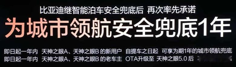 迪帮迪扛迪都兜！比亚迪城市领航兜底覆盖新老车主
智能驾驶普及路上，最大的拦路虎从
