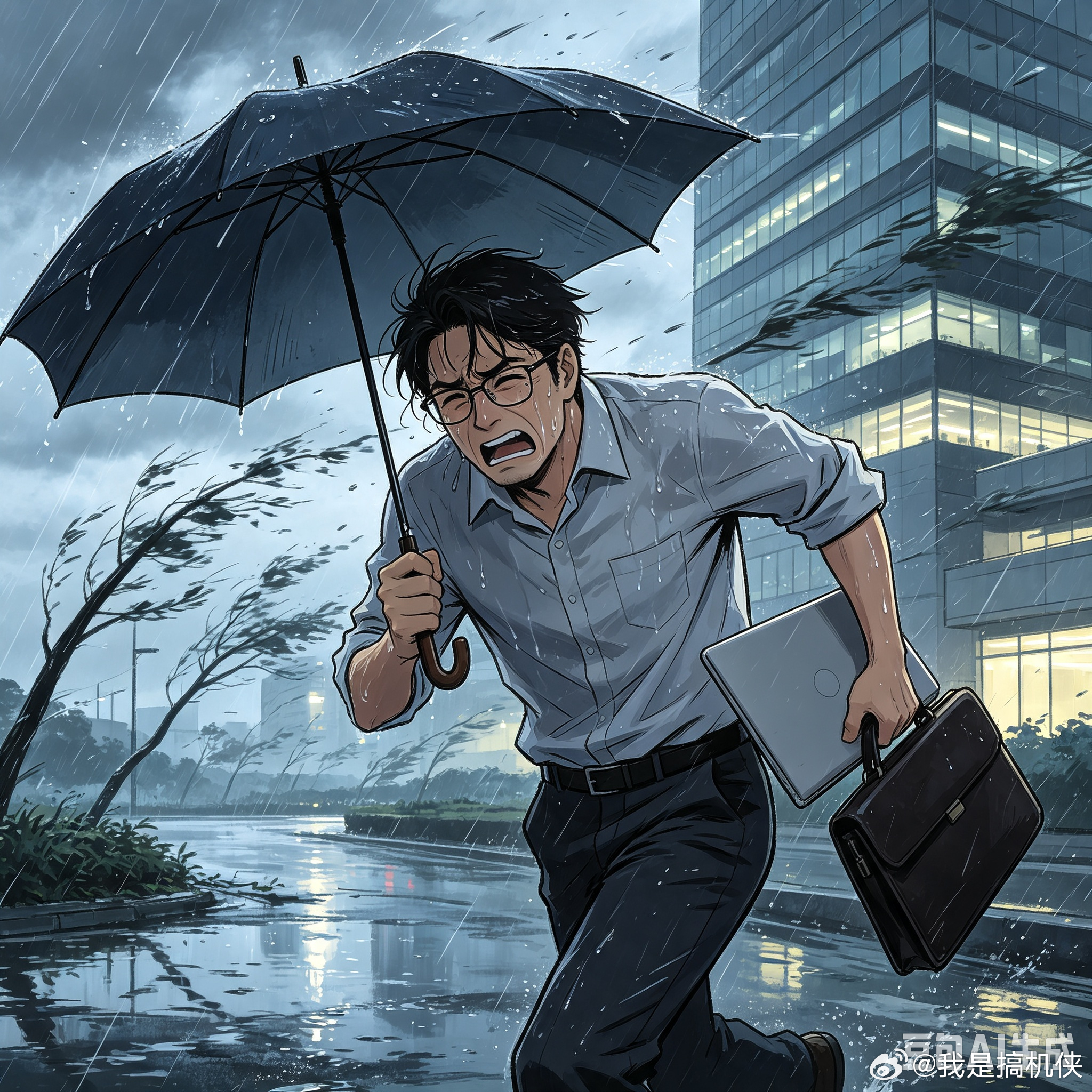 白海豚 上班刮台风，还要上班吗，真是拿员工不当人呀，真不怕上班途中有安全问题吗