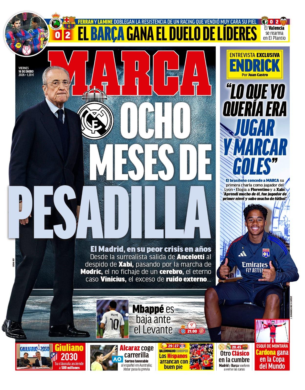 皇马 《马卡》八个月的噩梦皇马遇到了近年来最糟糕的危机从安切洛蒂的超现实的离队到