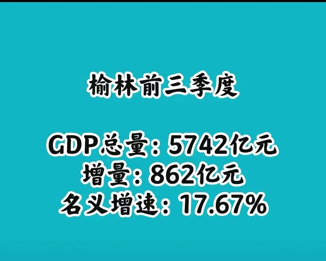 2024年前三季度GDP出炉，陕西榆林数据太厉害了，一年后GDP必将破万亿，简直