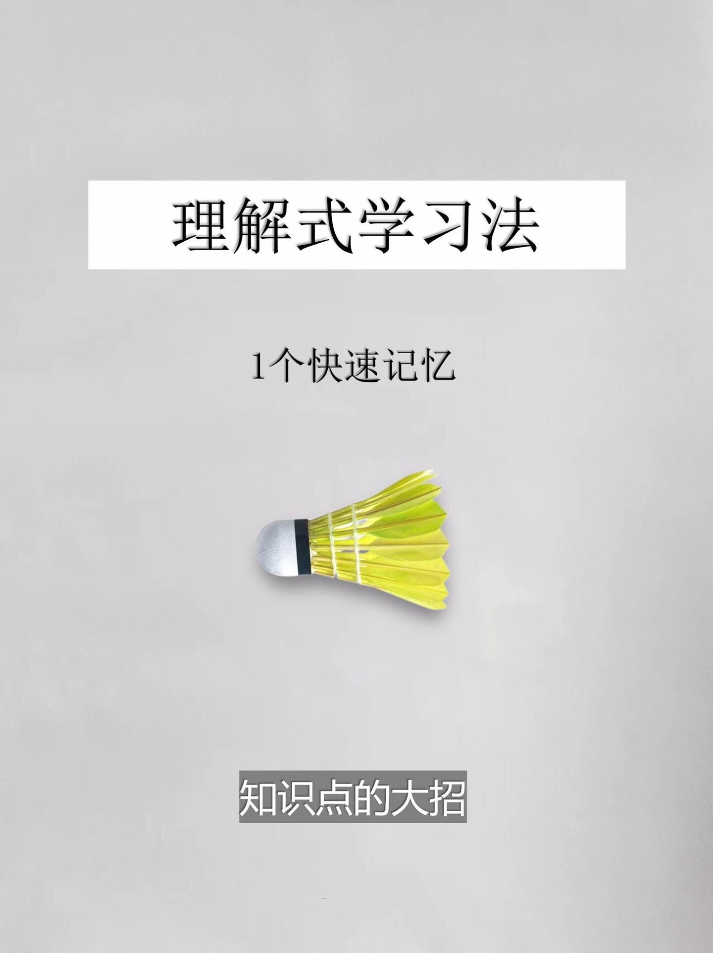 学习方法-理解式学习法。