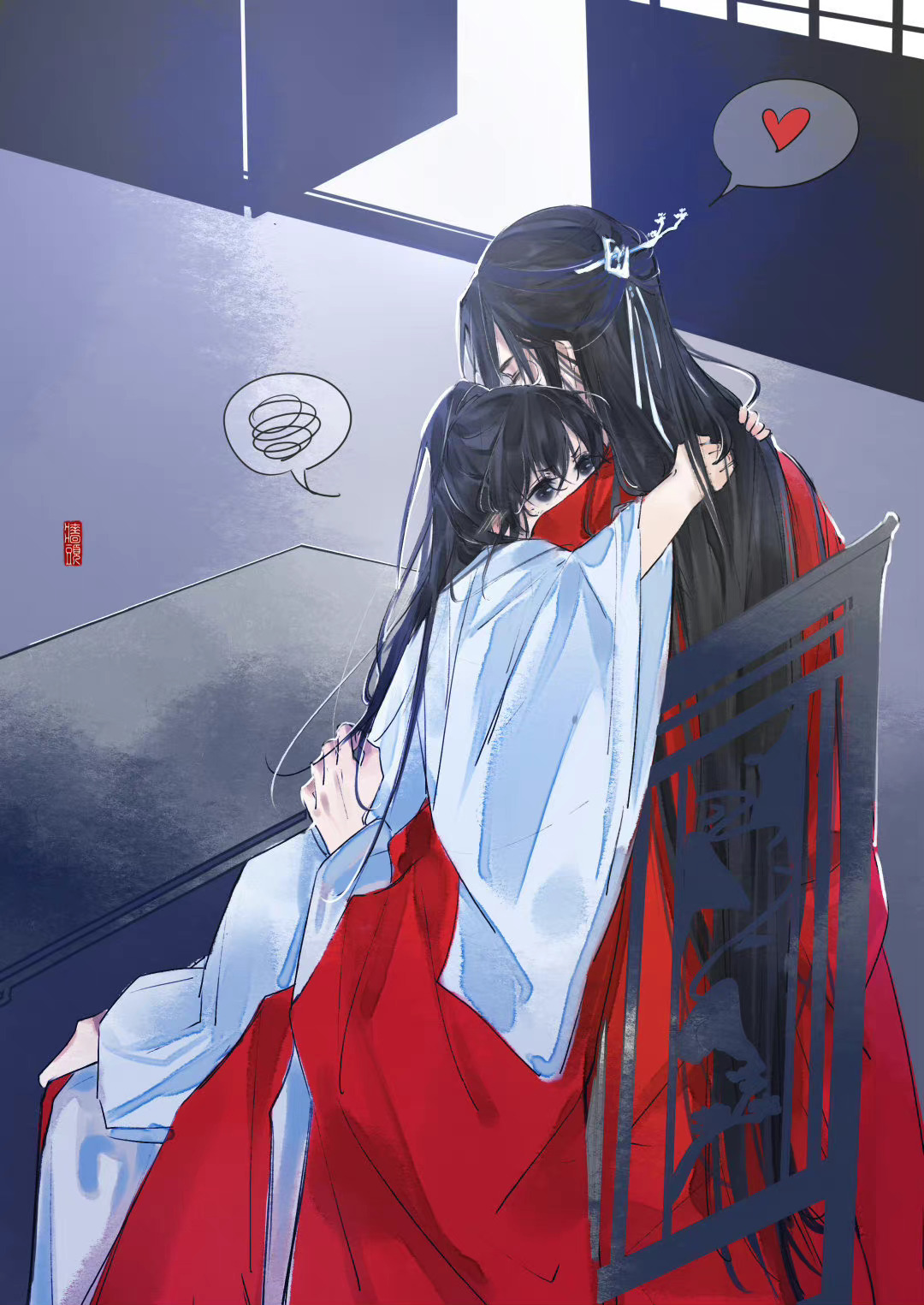 判官  漫画  尘不到和闻时的甜蜜日常，我酸了[单身狗]lof画师：墙头 