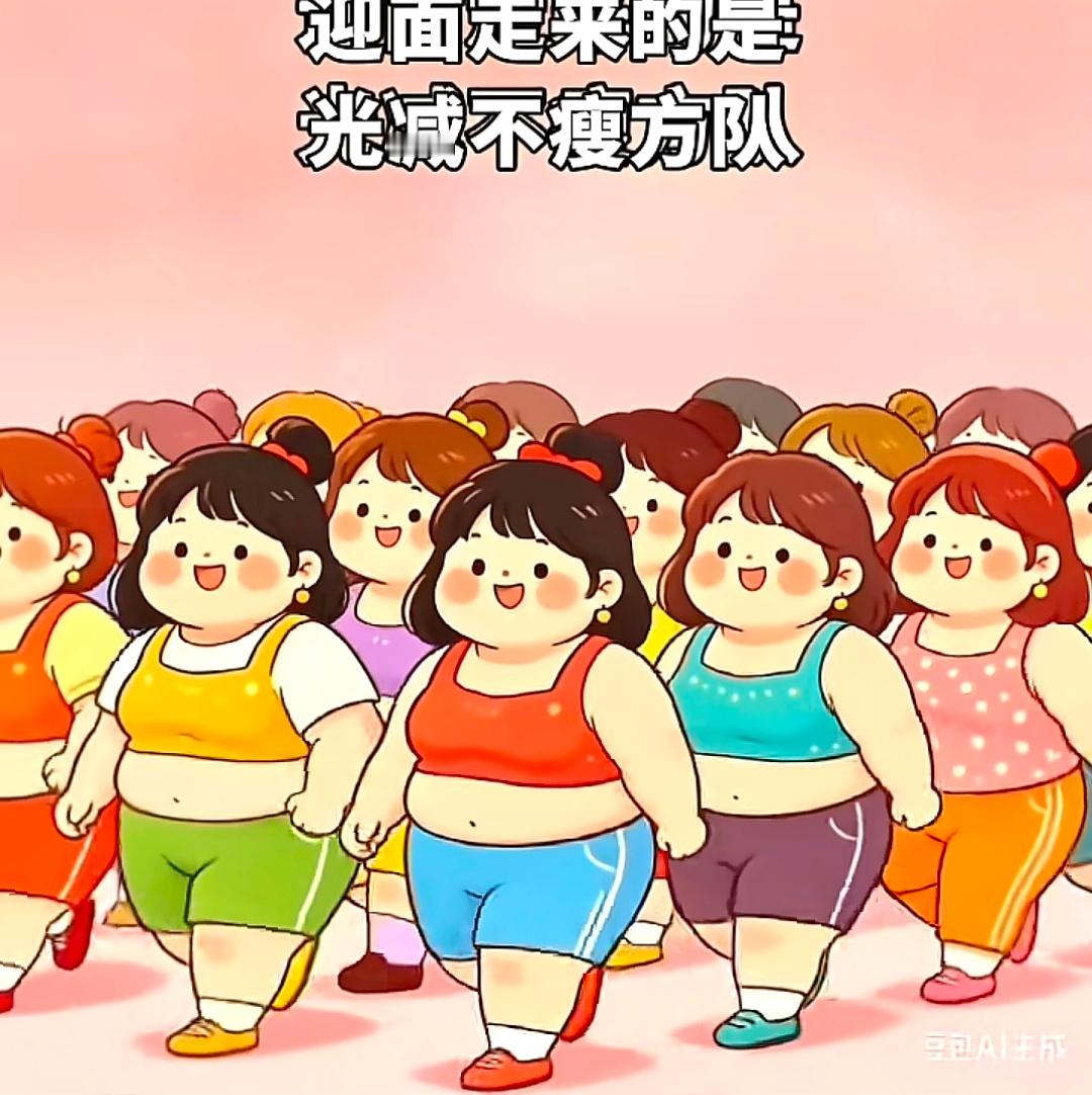 迎面走来的是，光减不瘦方队。 