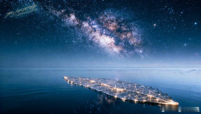 张杰一叶轻舟漂向梦想的海张杰舞台的故事从这片树叶启程微博晒出的发光树叶与满天星海