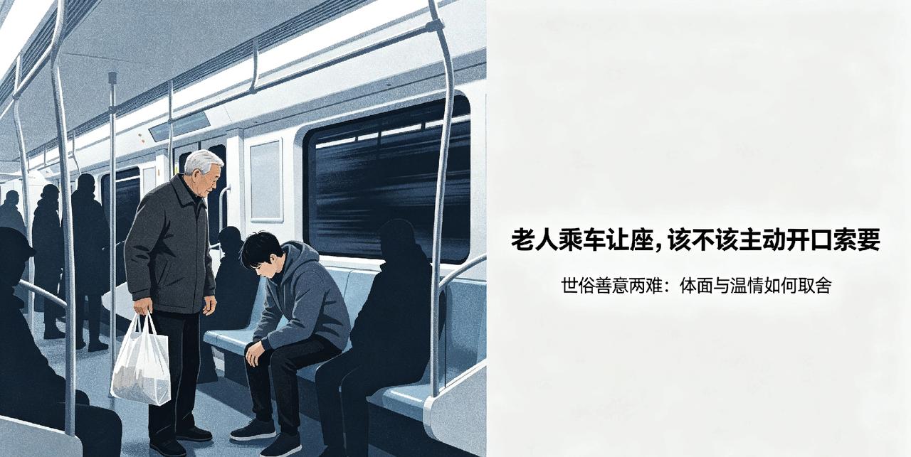 老人乘车让座，该不该主动开口索
 
世俗善意两难：体面与温情如何取舍