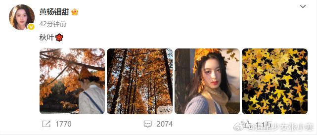 黄杨钿甜时隔半年发动态黄杨钿甜时隔半年发动态，我记得她中途还有拍戏来着。黄杨钿甜