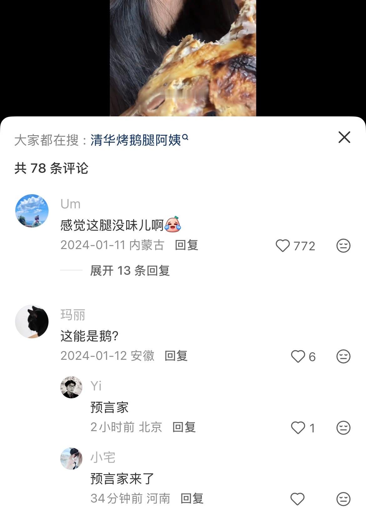 原来这个鹅腿阿姨用的不是鹅腿是鸭腿早就被人看出来了 鹅腿阿姨卖的是鸭腿