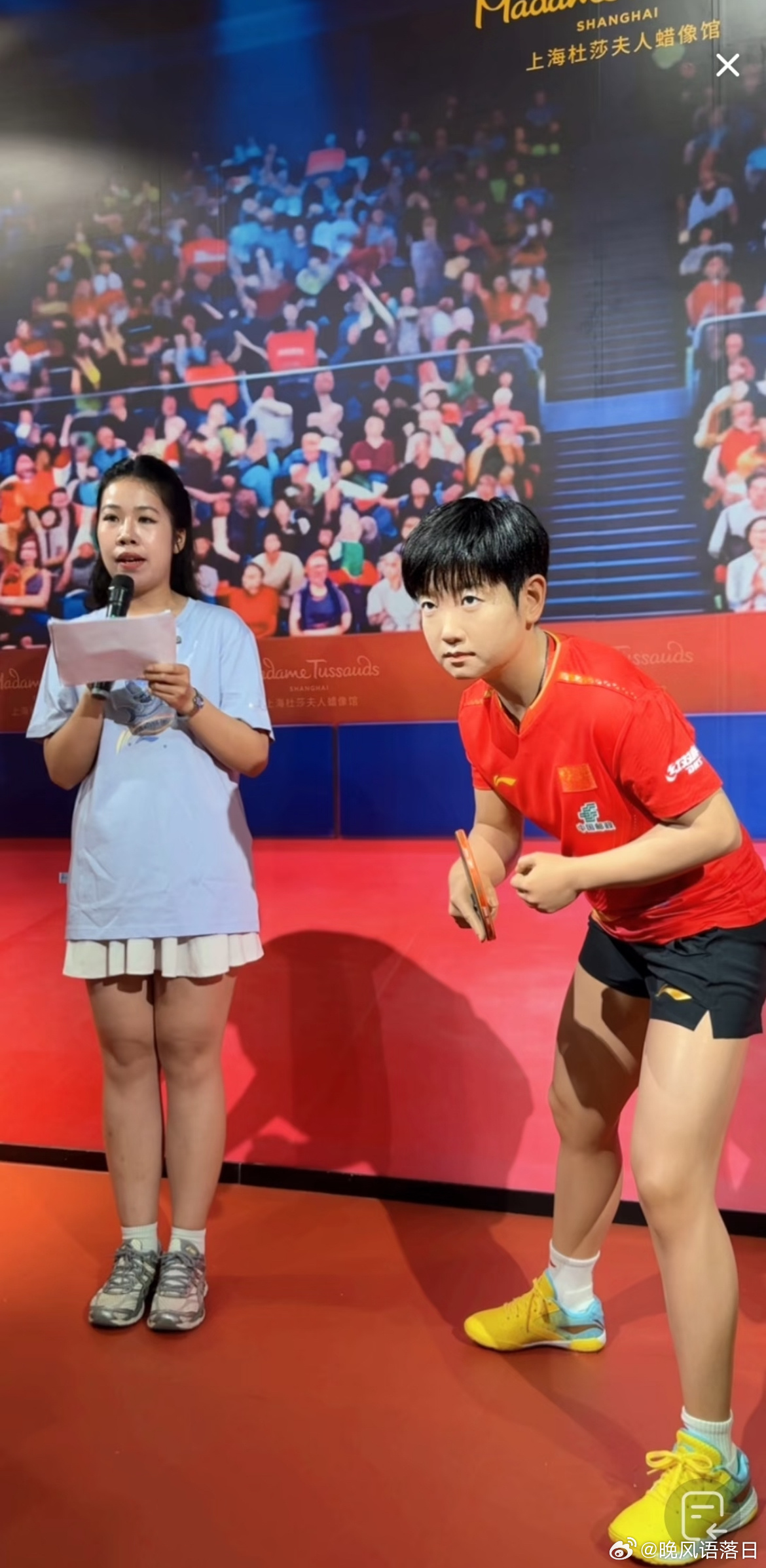 孙颖莎蜡像入驻上海杜莎莎莎这蜡像，挺逼真的