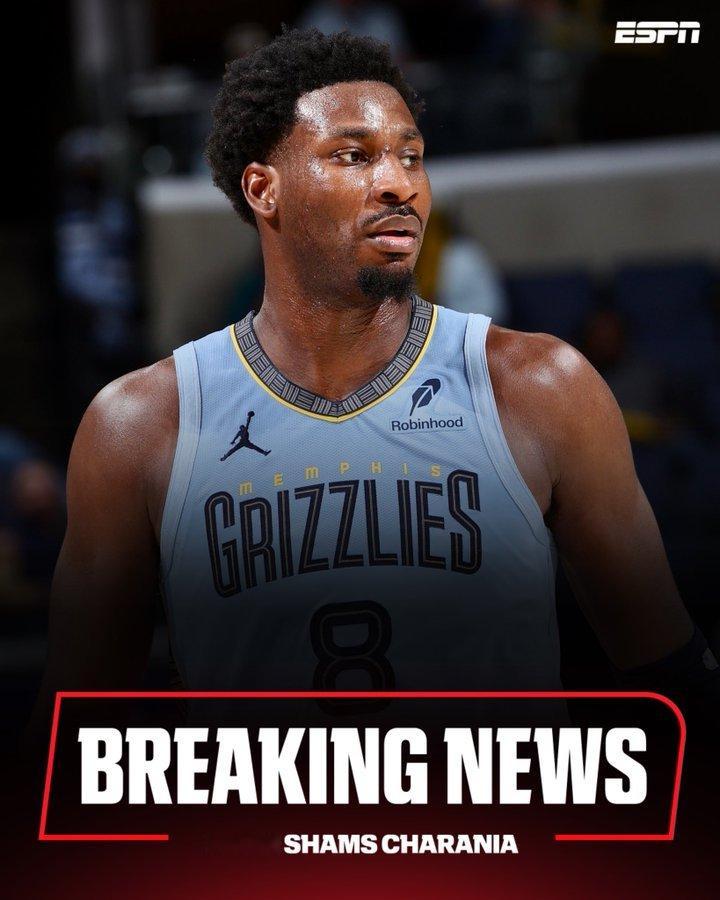 据ESPN消息源透露，孟菲斯灰熊队将把明星前锋小贾伦·杰克逊、约翰·康查尔、乔克