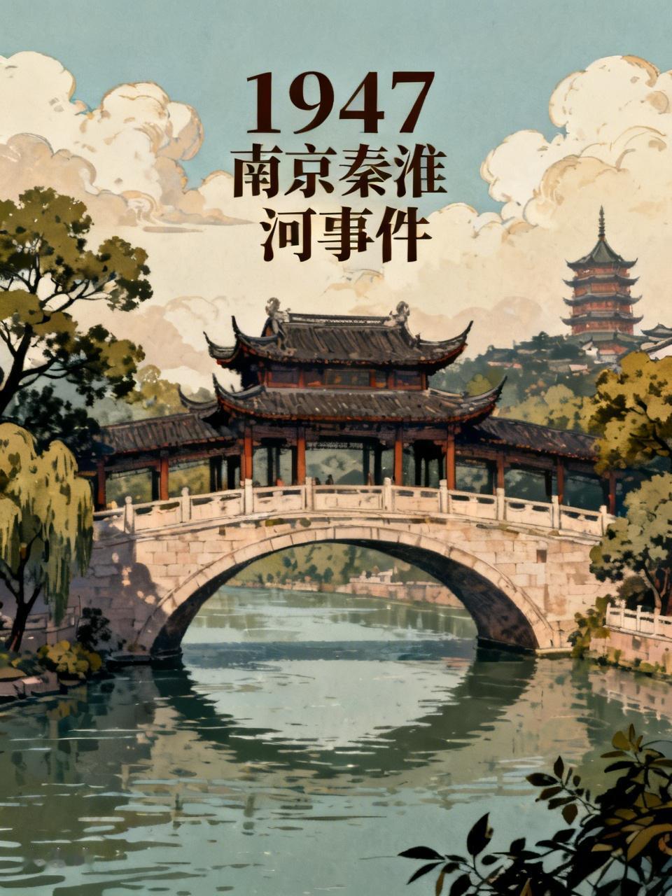 1947年8月2日盛夏南京，4名美军宪兵在秦淮河边上的中和桥附近无故寻衅，将2名