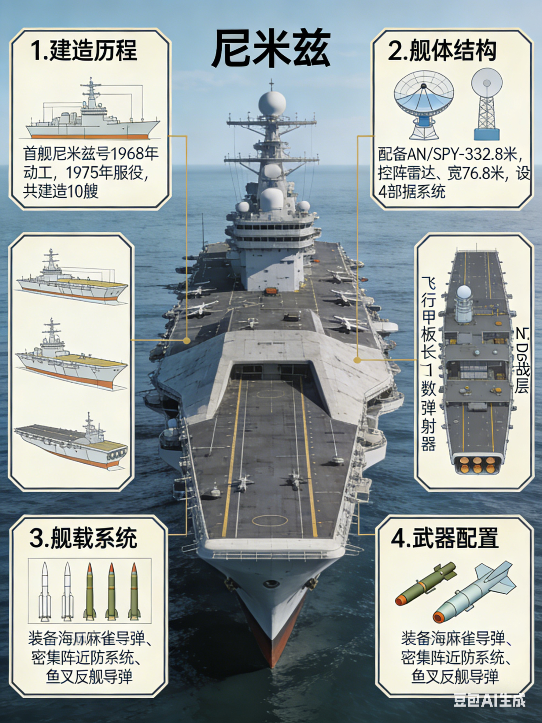 军事ai新视野 美国“尼米兹”级航空母舰“尼米兹”级航空母舰（Nimitz cl