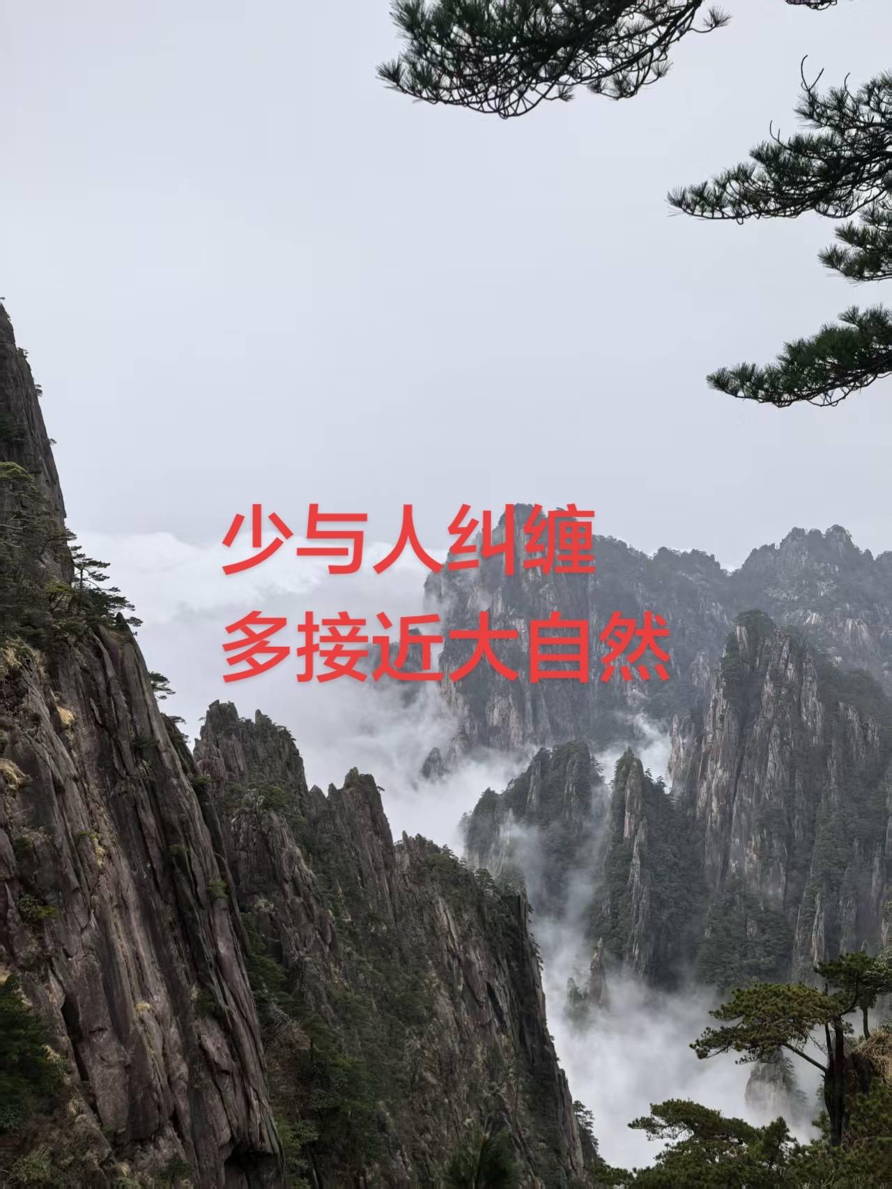 少于人纠缠，多接近大自然，使生命由其所乐