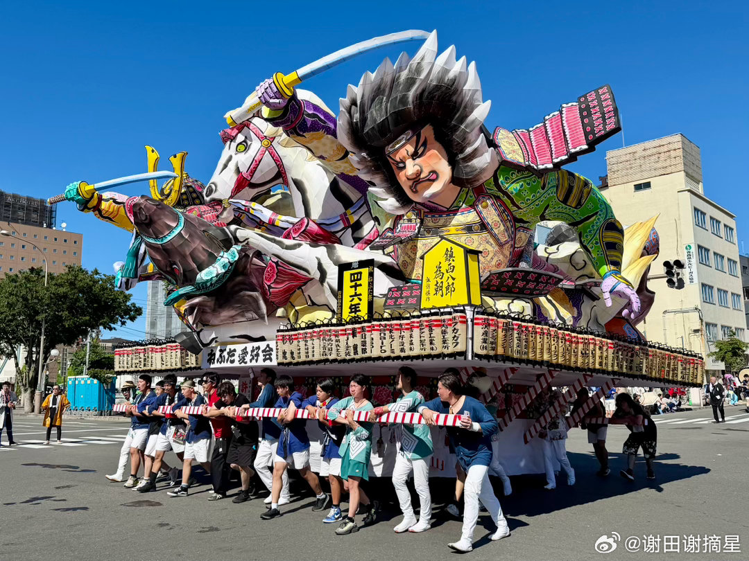 青森佞武多。图一是伏羲画八卦和女娲补天，图2是女娲造人。图四是阎魔王，图六是毗沙