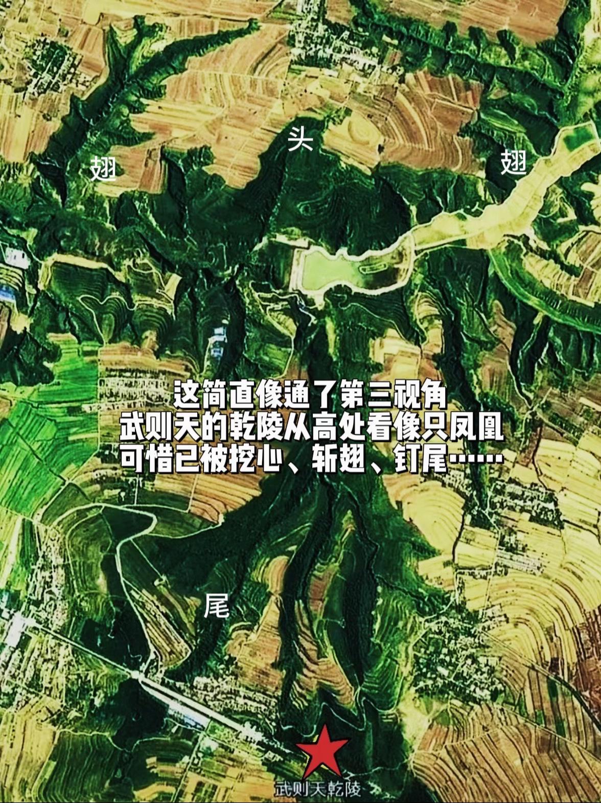 武则天乾陵像只凤凰，可惜被挖心、钉尾……武则天的乾陵是风水大师李淳风...